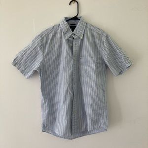 Tommy Hilfiger Blue Striped Button-Down Shirt Small